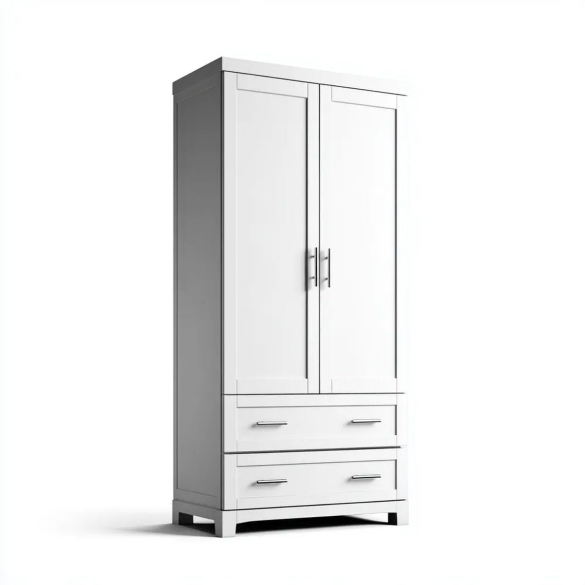 Szafa, Szafka Biała komnata w panelach MDF 80 x 50 x 180 cm z 2 drzwiami i 2 szufladami