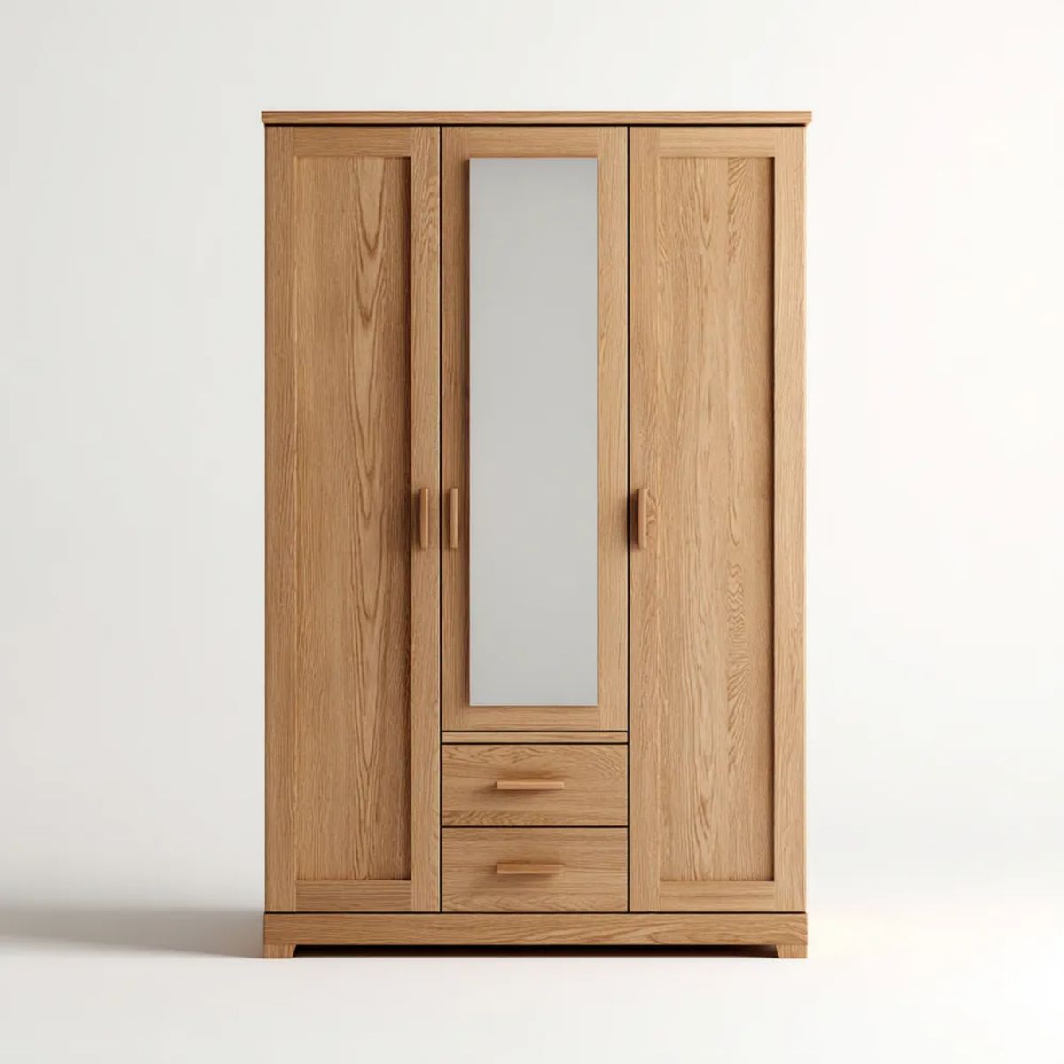 Szafa, Szafka 3 drzwi z centralnym lustrem i 2 szuflady w dekolcie Dumba Decor Support Element Panel, 120 x 55 x 200 cm