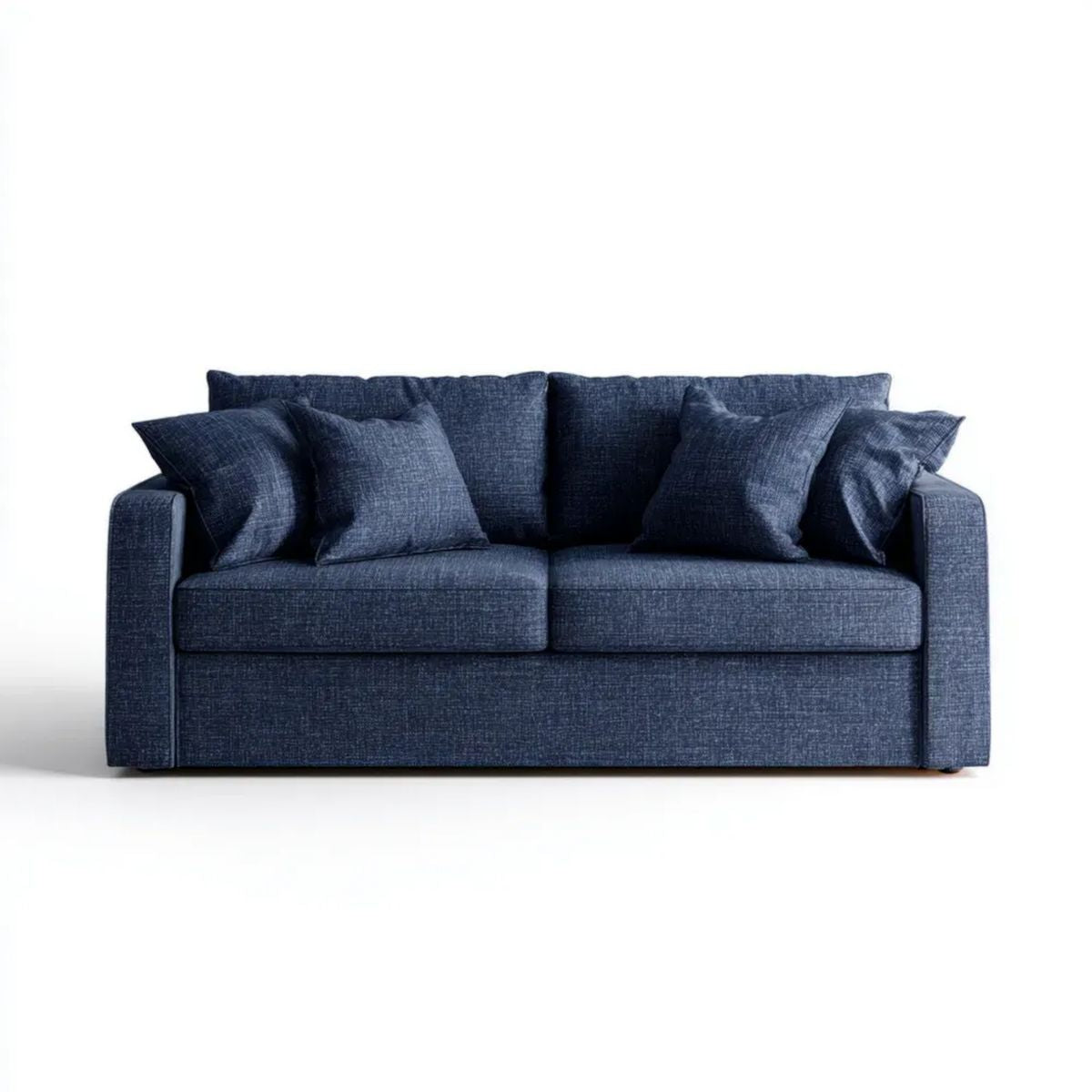 Sofa, 2-osobowa sofa granatowa niebieski w poliestrze 180 x 90 x 85 cm
