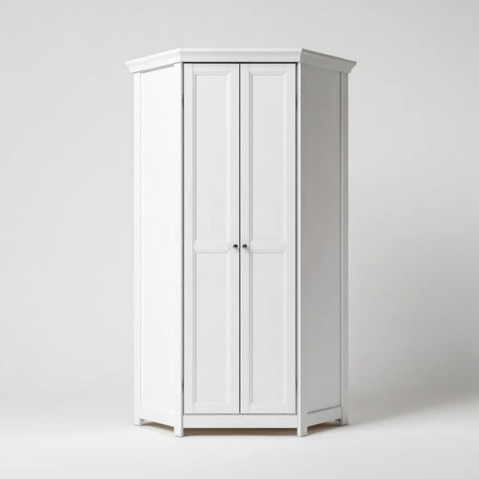 Szafa, Szafka magazynowa 2 Białe drzwi w panelach MDF, 100 x 55 x 200 cm