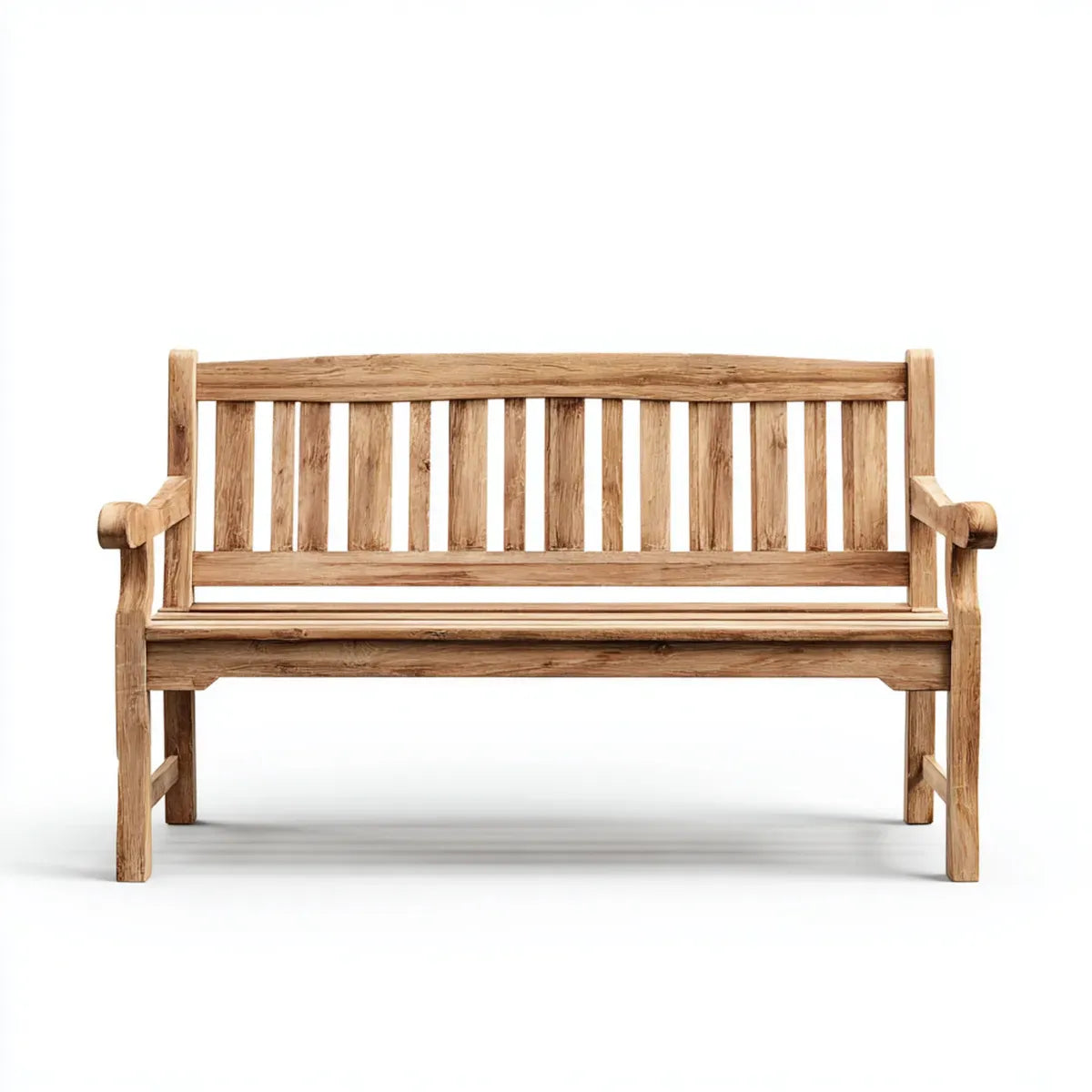 Ławka ogrodowa 2 naturalne kwadraty w prostokątnym teku stałym 120 x 65 x 90 cm