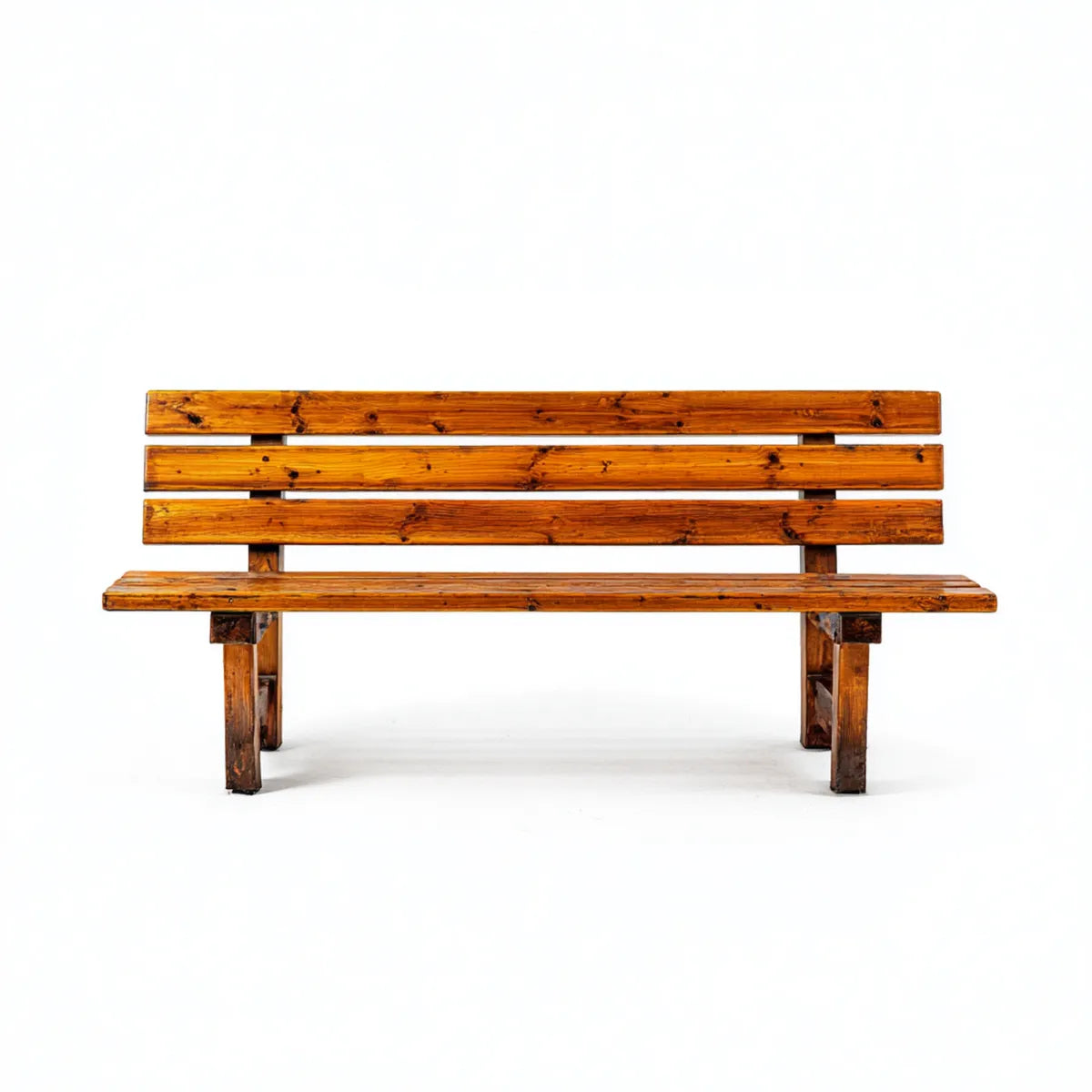 Ławka ogrodowa, 3 fotela ławka ogrodowa brązowa 150 x 60 x 85 cm w litej prostokątnej sosnie
