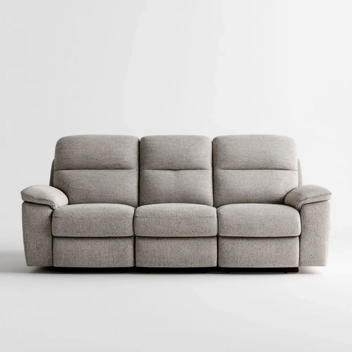 Sofa, 3-osobowa w kolorze siwym sofa w kolorze szarym i poliestrowym tkaniny, 210 x 95 x 100 cm