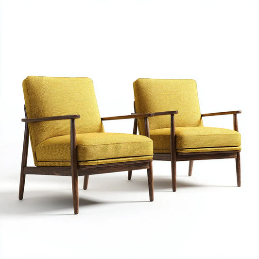 Fotel, Zestaw 2 foteli z litego drewna o wymiarach 65 x 78 x 86 cm