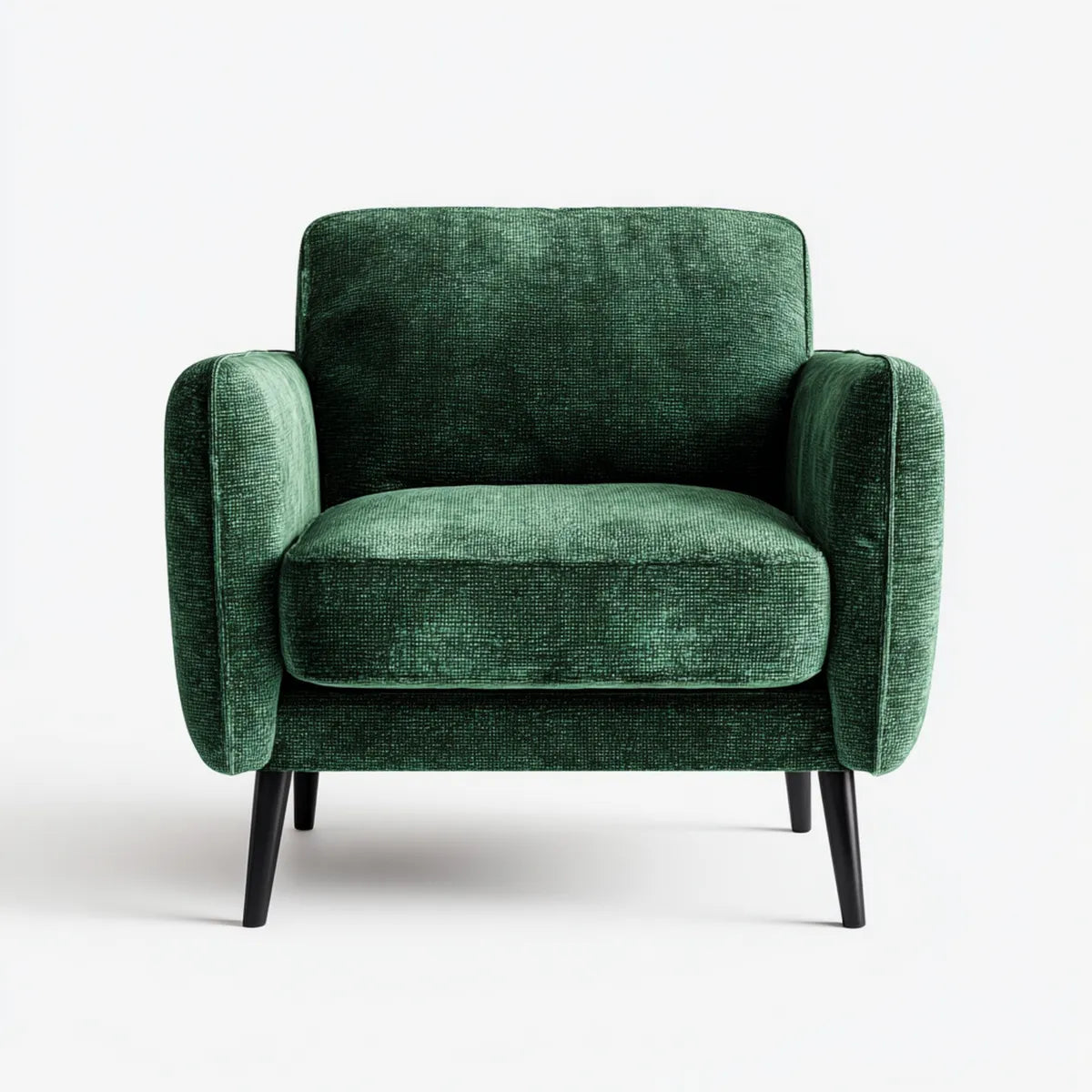 Fotel, Zielony fotel w salonie z tapicerowanym fotelem 80 x 82 x 84 cm w poliestrowych rzęsach o kształcie kwadratowym